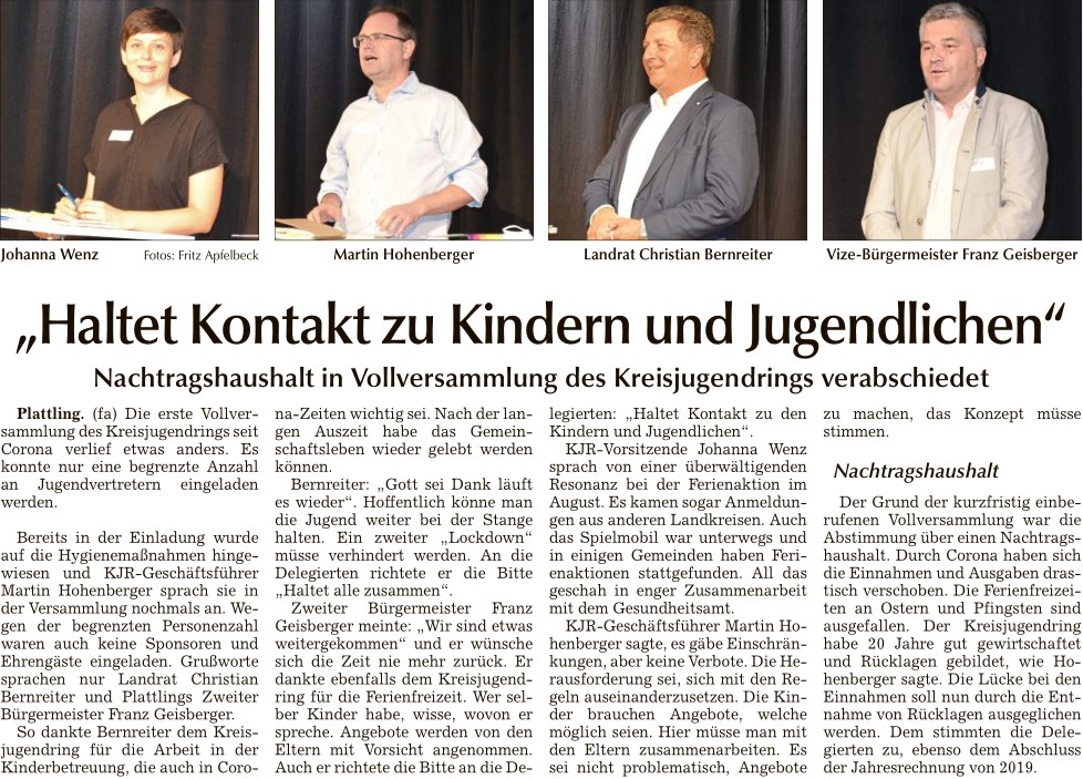 2020-09-19_Donau_Anzeiger_Haltet_Kontakt_zu_Kindern_und_Jugendlichen