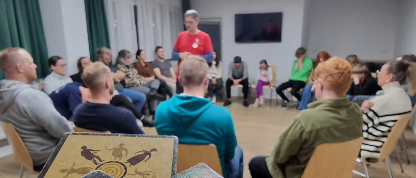 Sitzkreis bei unseren Spieletagen